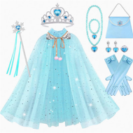 Elsa Anna Frozen 2-8 Tuổi Dây Đeo Vai Trẻ Em Nữ Công Chúa Áo Khoác Ngoài Bộ Đồ Lót Quần Áo Biểu Diễn