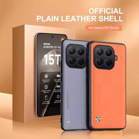 Luxury Plain Leather Case For Xiaomi 15T Pro Xiaomi15T Xiaomi15TPro 5G 2025 2506BPN68G 6.83" Camera 
