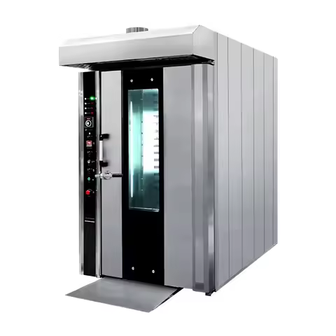Gas Diesel Electric 12 16 32 64 Tray Bread Toast Loaf Hot Air Baking Convection Rotary Oven Machine 