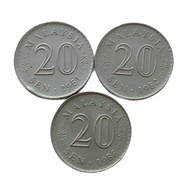 Koin asing Malaysia 20 sen seri Gedung