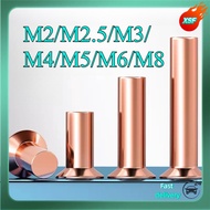 Copper countersunk head rivets GB869 percussion type flat head flat cone head solid rivets Copper d 