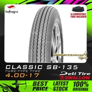 TAYAR KOMBO DELI/SWALLOW TYRE SB-135 CLASSIC (SAWTOOTH) 4.00-17 400-17 WITH FKR TUBE