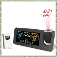 (DXCP) ZX3538 New Electronic Projection Clock Weather Station Weather Forecast Temperature and Humid