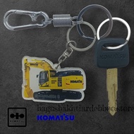 GANTUNGAN Komatsu Master Key - Komatsu Key Set Acrylic Keychain Excavator PC 200 Komatsu
