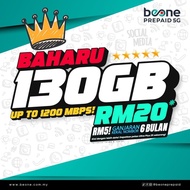 BeOne Prepaid 5G RM25 / 100GB Data Speed Unlimited / Unlimited Call / Nombor Baru Atau Kekal No Lama