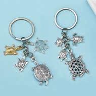 Exquisite Sea Turtle Keychain Metal Marine Animal Keyring Backpack Pendant Aquarium Souvenir