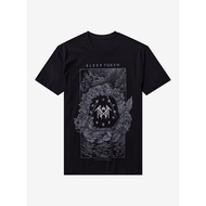 Sleep Token Sunset Rune and Flower T-shirt__Printed Summer Men's and Women's T-shirt Short Sleeve