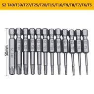 【Hot】11 /12 Torx ชุดดอกสว่านกลวง50/75/100มม. T5-T40ชุดหัวไขควงดอกไขควง