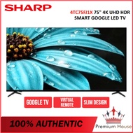 ( 2024 NEW MODEL) SHARP 75 "INCH UHD 4K GOOGLE TV 4TC75FJ1X