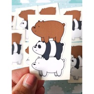 💖WATERPROOF💖 We Bare Bears Stacked Luggage / Laptop Stickers #255