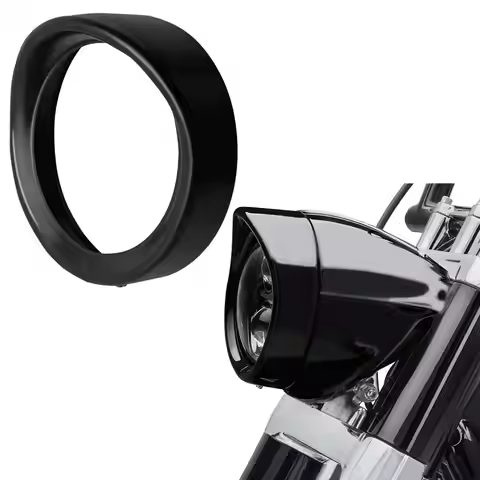 5 3/4" Led Headlight Forty Eight XL1200X Wide Glide Forty Eight 5.75" Visor Style Headlamp Trim Ring