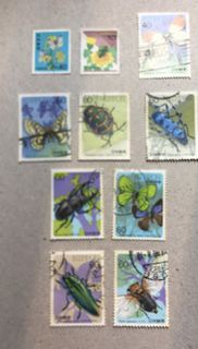 80年代 日本昆蟲郵票（10枚）