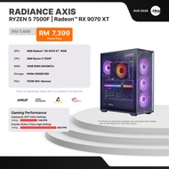 IDEALTECH RADIANCE AXIS AMD GAMING PC ( AMD RYZEN 5 / AMD RX9070 XT 16GB / 16GB RAM / 500GB SSD )