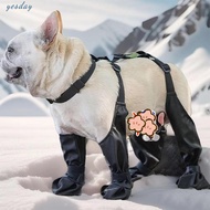 Suspender Boots for Dogs Waterproof Dog Shoes Anti Slip Pet Paw Protector for Small Medium Dogs Wint