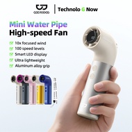 GOOJODOQ 3000mAh Mini Fan Rechargeable Handheld Portable Turbo Jet Strong Wind Air Cooler