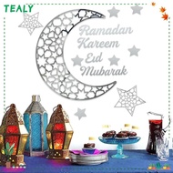 TEALY Wall Sticker, DIY Arylic Mirror Stickers, Fashion Removable Ramadan Decors Home Decorations Eid Mubarak Wall Decal