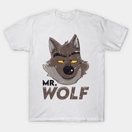 The Bad Guys2 T-shirt Baju Animation Mr. Wolf 100%Cotton Summer Short Sleeve Lelaki & Wanita Tee