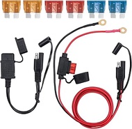 GTIWUNG SAE to USB Motorcycle, USB Port Socket with Waterproof Cover + 3.6 ft SAE Connection Cable w