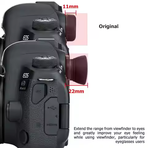 Soft Long Viewfinder Eyecup Eyepiece for Canon EOS 90D 80D 70D 60D 77D 6D Mark II 5D Mark II Rebel T