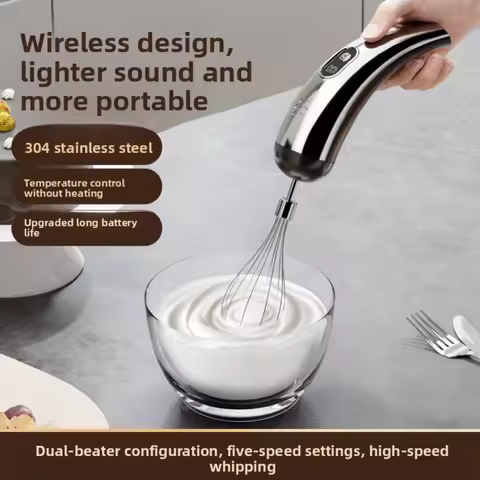 26 Years Old New Electric Egg Beater Household Kitchen Five-speed Adjustment Wireless Handheld Elect
