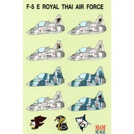 DECAL (Water DECAL) Siam Scale Q-PLANE F-5 E ROYAL THAI AIR FORCE For FREEDOM COMPACT SERIES