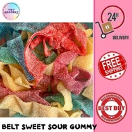 Pemborong Harga Sour Belt Gummy COLA BELT SOUR GUMMY / WATERMLON BELT SOUR GUMMY/ BULEBERRY BELT SOU