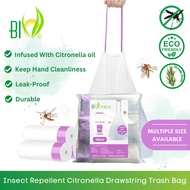 [New Arrival] BIO Biodegradable Insect Repellent Citronella Drawstring Plastic Trash Garbage Bag Bin