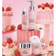 VDAY LIMITED SCENT STRAWBERRY VANILLA FOXY AFFAIRS SET KITTY SCRUB RINSE DROPS MIST FEMININE INTIMAT