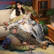 IVANES Simulation Fish Plush Pillow, Perch Grouper Cartoon Fish Plush Toy, Funny PP Cotton Stuffed L