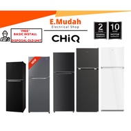 CHIQ 2 Door Inverter Fridge 166L 318L 436L | GlassDoor(White)MetalDoor(Black) | CTM348N-GWH/CTM-348N