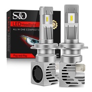 2pcs H1 H3 H4 H7 LED ZES Chip H8 H11 H9 H16 9005 HB3 9006 HB4 9004 9007 H13 Car Headlight Bulb Autom