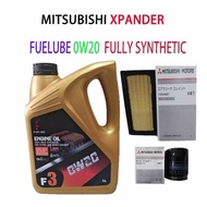 MITSUBISHI XPANDER OIL FILTER + AIR FILTER + FUELUBE 0W20 FULLY SYNTHETIC ENGINE OIL X-PANDER