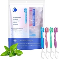 5 in 1 Mini Toothbrush & Floss & Tongue Scraper & Toothpick Set, 5 in 1 Toothbrush & Floss, Disposab