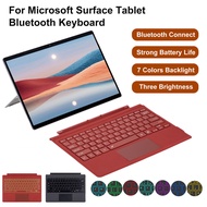 2024 Updated Switch Bluetooth Wireless Keyboard With Touchpad For Microsoft Surface Pro 8/9/X/7 Plus/7/6/5/4/3 Go 1/2/3 7 Colors Backlit