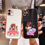 Sakura Kinomoto Cardcaptor Sakura Side Printed Golden Edge Phone Case Cover For OPPO F29 R17 F11 F9 