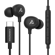 Fon Telinga USB C untuk iPhone 16/15 Pro Max, Earbud Berwayar Jenis C dengan Mikrofon HD Terbina Dal