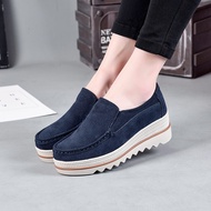 Breathable Women's Loafers - Thick Heel Anti-Slip Casual Shoes (7CM Height Increase, EU Sizes 35-42)