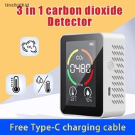 tinchighid Quality Detector CO2 Detector Quality Monitor TVOC Tester USB Charging Thermometer Hygrom