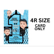 4R BABY BOSS Invitation Card FREE LAYOUT for 20pcs up orders