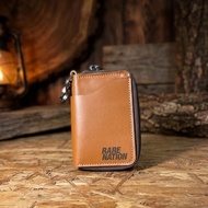 Rare Nation Leather Key Holder Wallet Zip Key Organizer Premium Leather Key Case