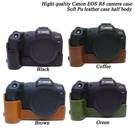 Canon R8 R50 Camera Case Pu Leather Half Body For Canon EOS R8 EOS R50