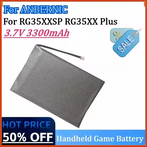 New 3.7V 3300mAh High Quality Li-Ploymer Handheld Game Battery for ANBERNIC RG35XXSP RG35XX Plus Rec
