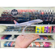 Croatia Airlines Airbus A220-300 aircraft model, size 16cm MB16225