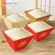Solid Wood Wedding Kaitaibao Living Room Rise Use Rice Ornaments Old-fashioned Square Creative Douma
