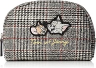 Marimo Craft TJM-254 Tom & Jerry Check Series, Half Moon Pouch, Gray, Tom and Jerry, W 6.3 x H 4.3 x