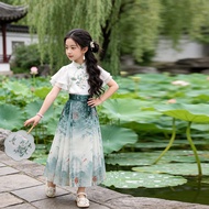 New Style Middle Big Children Ancient Style Horse Noodle Girl Ancient Costume Chinese Tang Costume S
