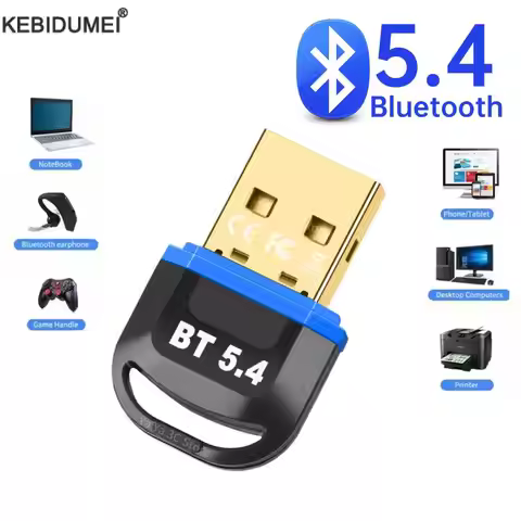 USB Bluetooth 5.4 Adapter Transmitter Receiver Bluetooth Audio Bluetooth Dongle Wireless USB Adapter