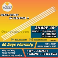 LC-40LE835X / LC-40LE530M / LC-40LE830M SHARP 40" LED TV BACKLIGHT(LAMPU TV) SHARP 40 INCH LED TV 40LE835X 40LE830M 40LE