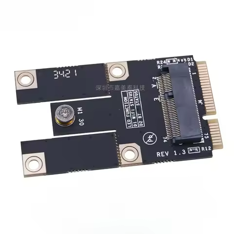 M.2 NGFF A+E Key E Key to Mini PCI-E Adapter Card for Intel 9260 9560 AX200 WiFi Bluetooth Wireless