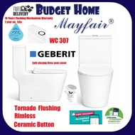 Mayfair WC307 with Geberit fitting rimless tornado flush toilet bowl / Climate voucher Pm us